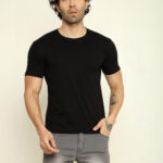 absqura-solid-men-black-t-shirt