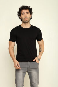 absqura-solid-men-black-t-shirt