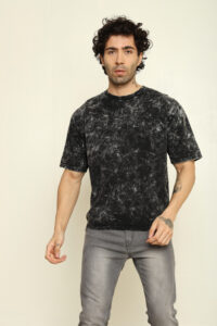 absqura-men-acid-wash-solid-oversized-black-t-shirt