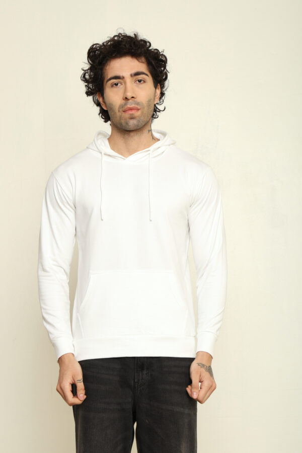 Absqura Hooded White Sweatshirt