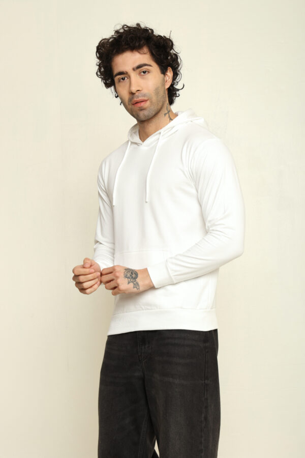 Absqura Hooded White Sweatshirt