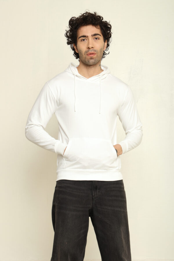 Absqura Hooded White Sweatshirt