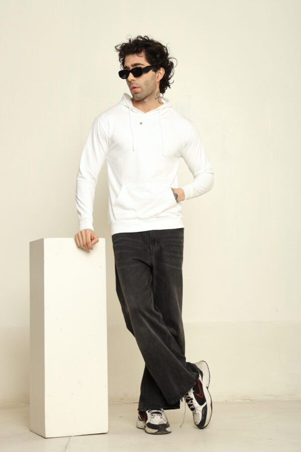 Absqura Hooded White Sweatshirt