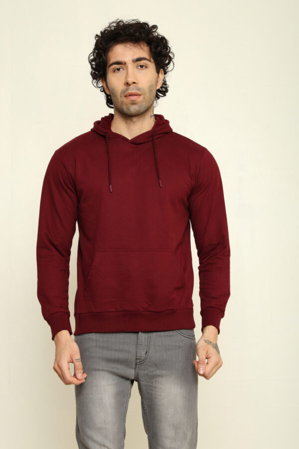 Absqura Hooded Maroon Sweatshirt