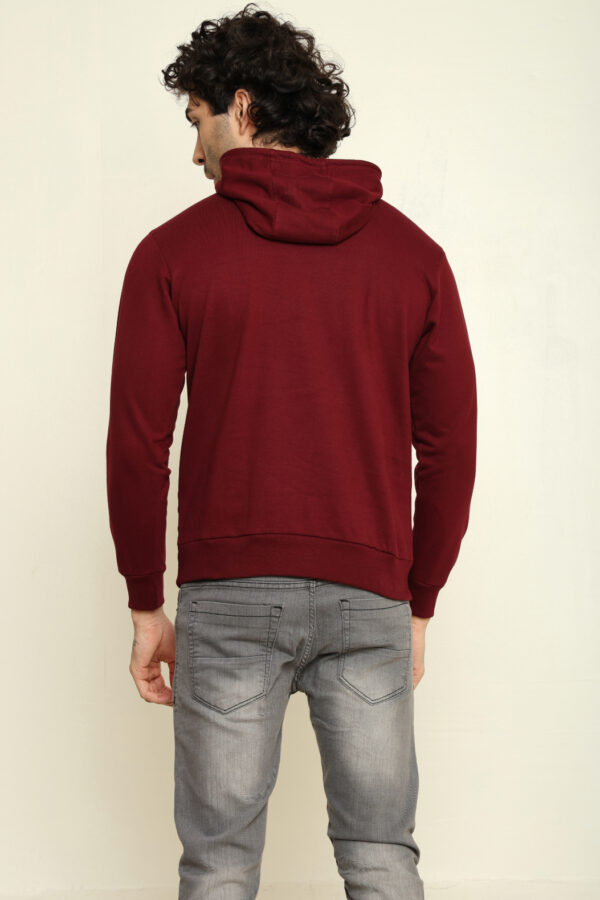 Absqura Hooded Maroon Sweatshirt