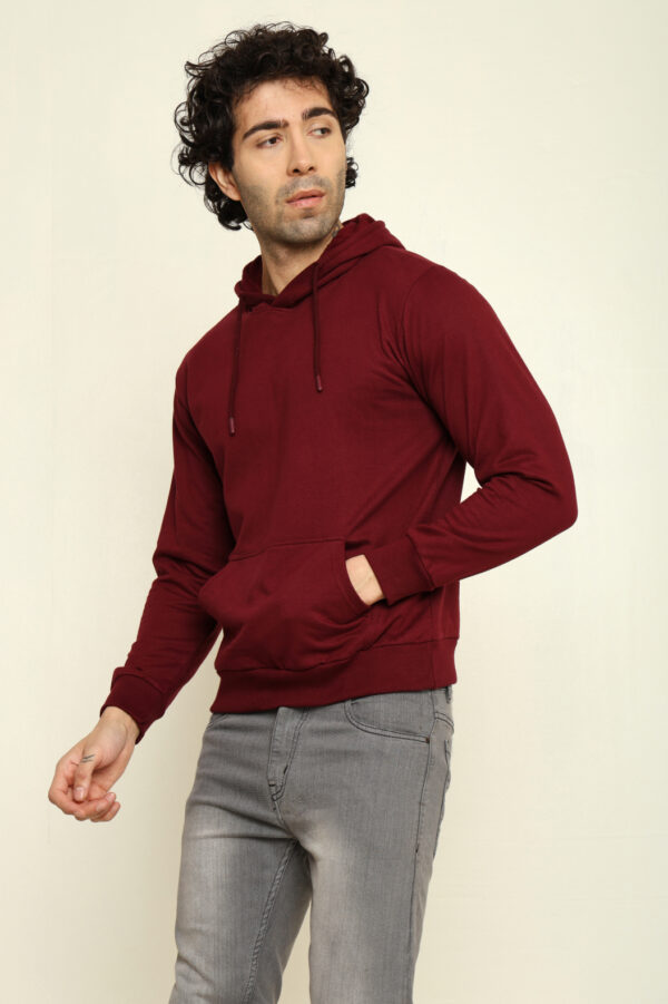 Absqura Hooded Maroon Sweatshirt