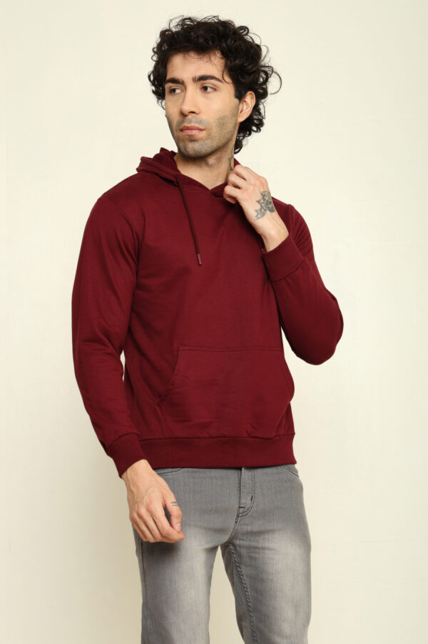 Absqura Hooded Maroon Sweatshirt