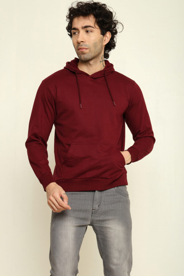Absqura Hooded Maroon Sweatshirt