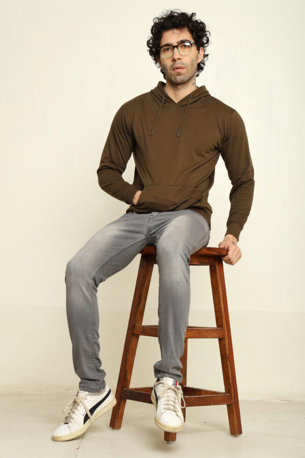 Absqura Hooded Olive Green Sweatshirt