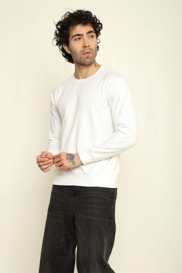 Absqura Solid Sweatshirt White