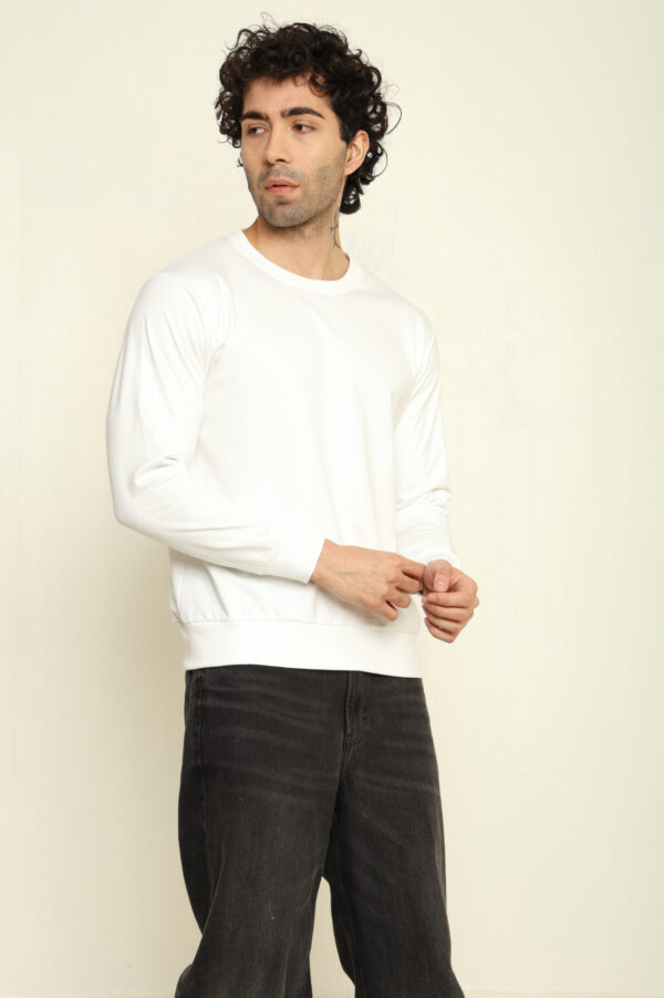 Absqura Solid Sweatshirt White