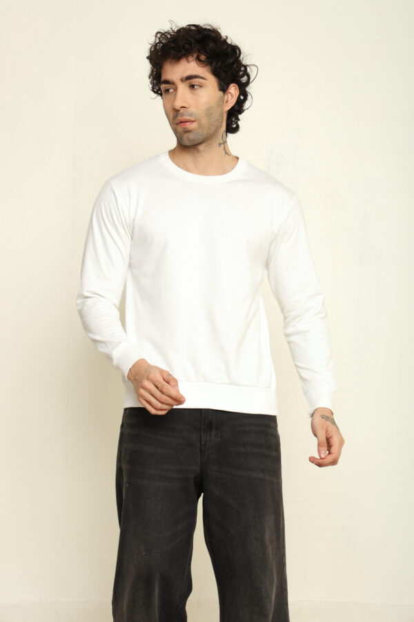 Absqura Solid Sweatshirt White