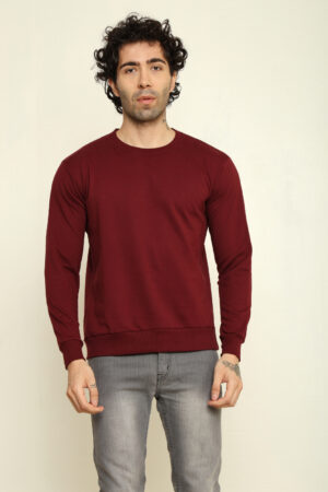 Absqura Solid Sweatshirt Maroon