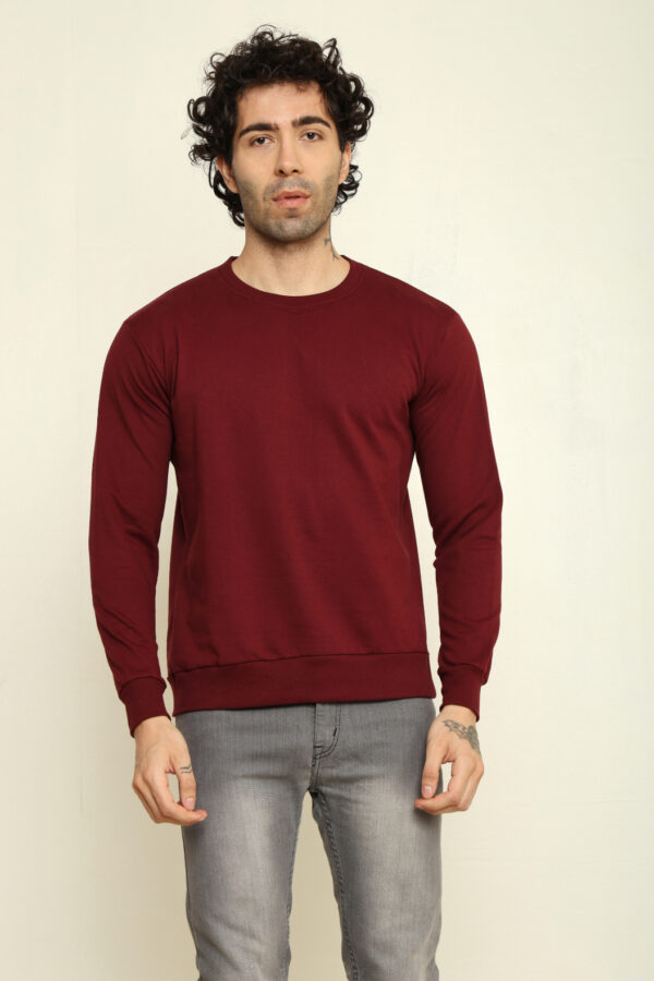 Absqura Solid Sweatshirt Maroon