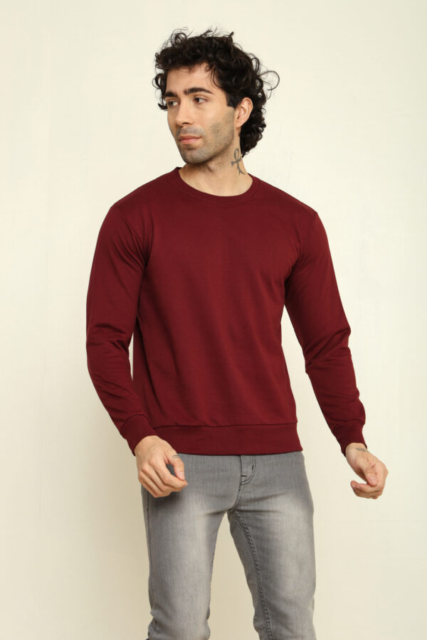 Absqura Solid Sweatshirt Maroon