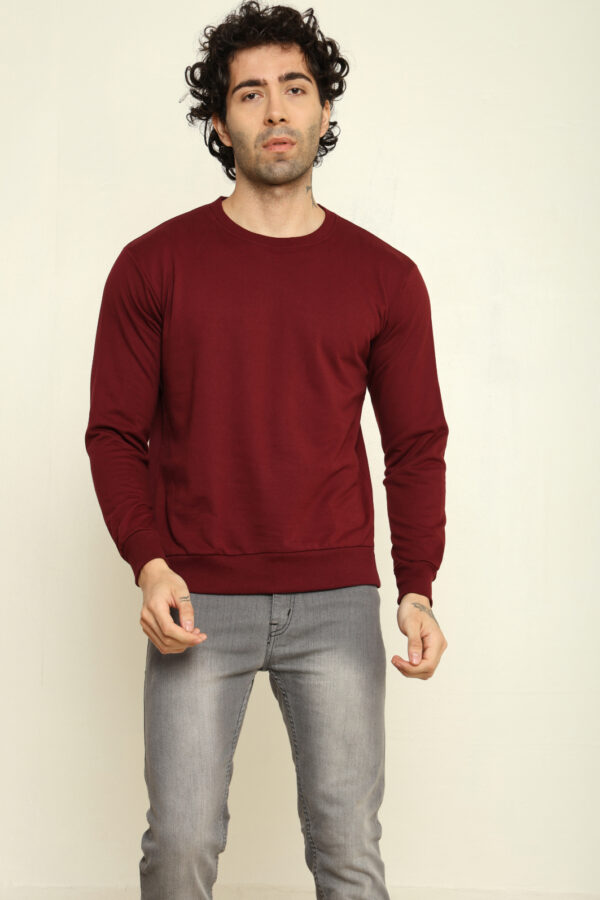 Absqura Solid Sweatshirt Maroon