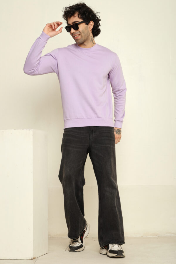 Absqura Solid Sweatshirt Lavender