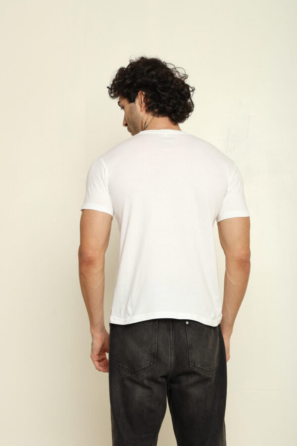 Absqura Solid Men White T-Shirt