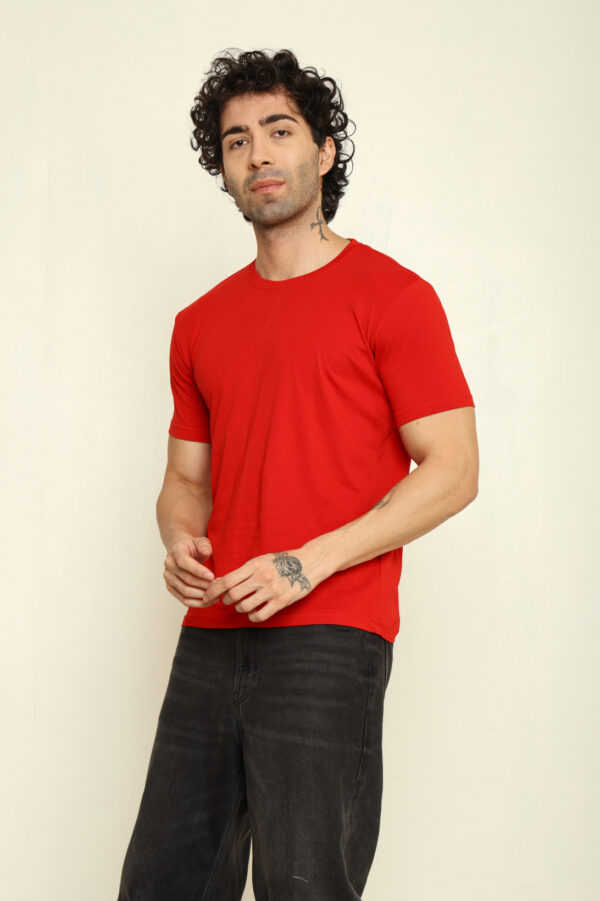 Absqura Solid Men Red T-Shirt