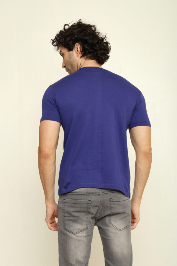 Absqura Solid Men Royal Blue T-Shirt
