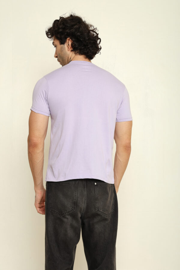 Absqura Solid Men Lavender T-Shirt