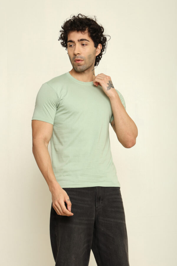 Absqura Solid Men Jade T-Shirt