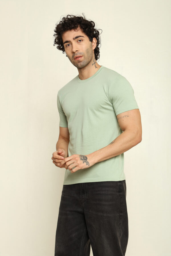 Absqura Solid Men Jade T-Shirt