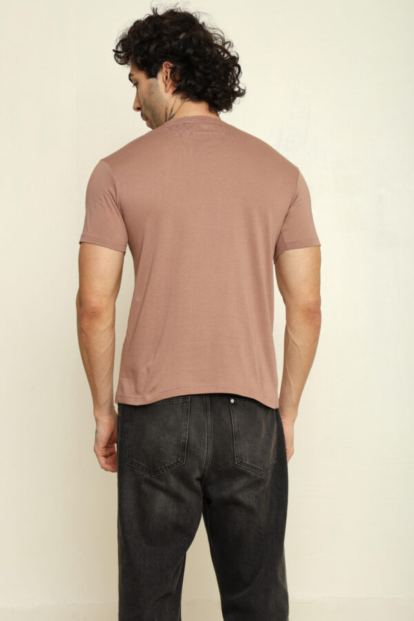 Absqura Solid Men Mushroom T-Shirt