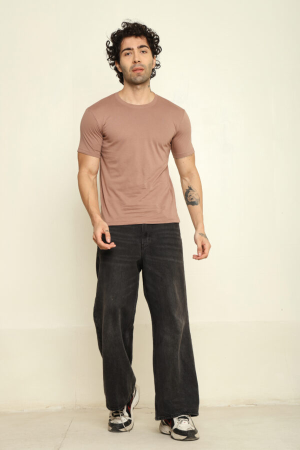 Absqura Solid Men Mushroom T-Shirt