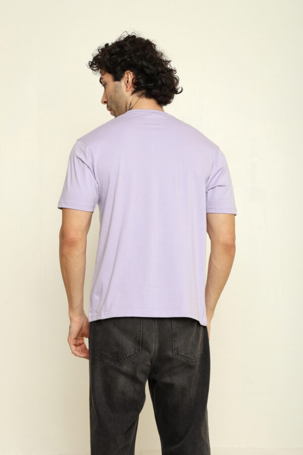 Absqura Solid Oversized Lavender T-Shirt
