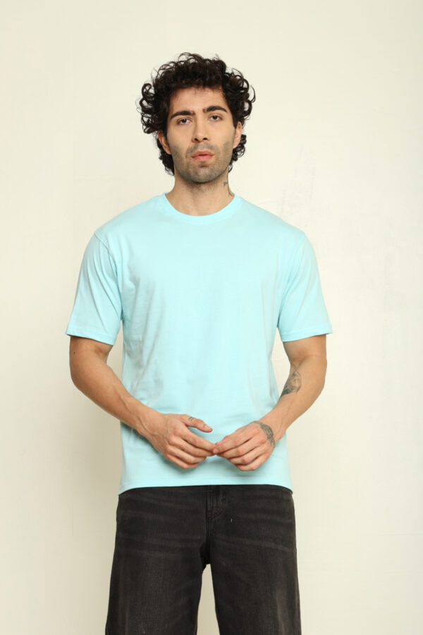 Absqura Solid Oversized Mint T-Shirt