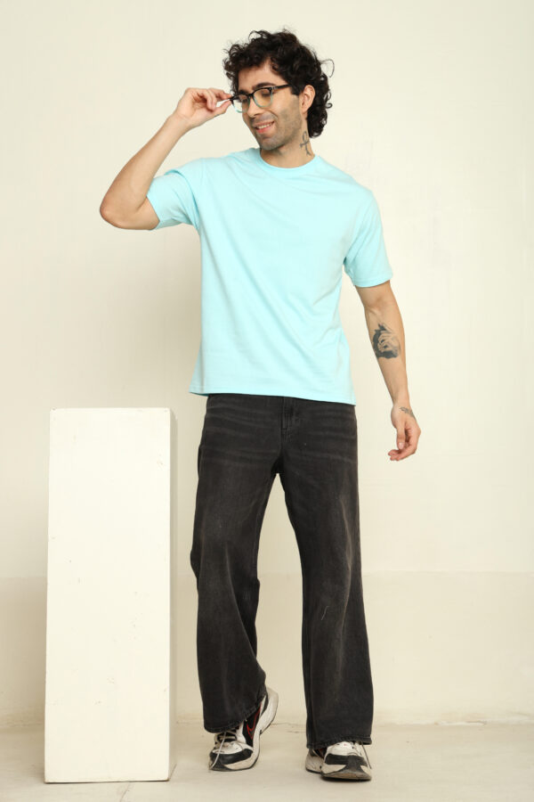 Absqura Solid Oversized Mint T-Shirt