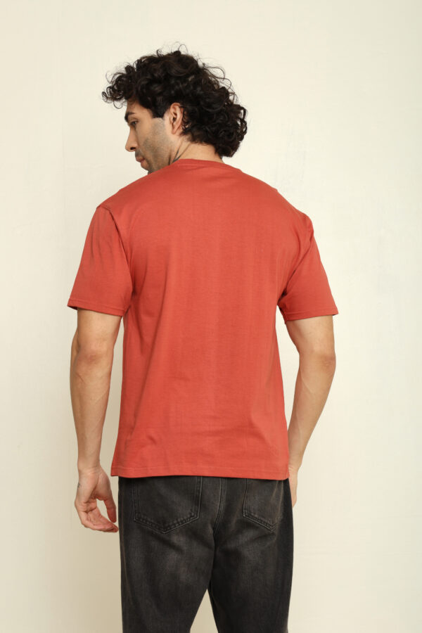 Absqura Solid Oversized Coral T-Shirt