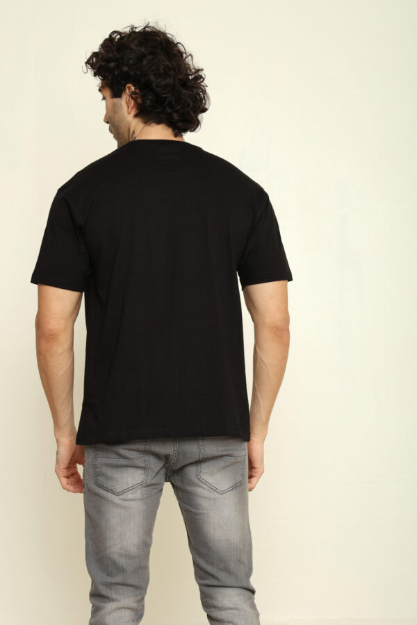Absqura Solid Men Oversized Black T-Shirt