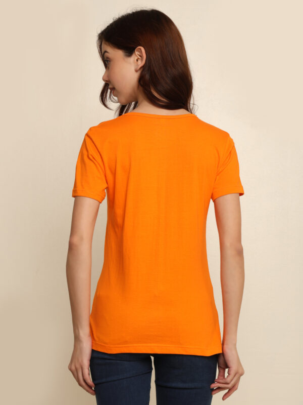 Absqura Solid Women Orange T-Shirt