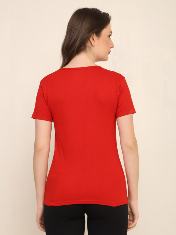 Absqura Solid Women Red T-Shirt