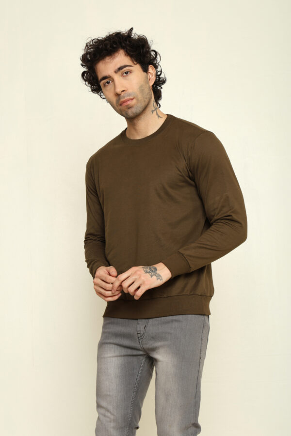 Absqura Solid Sweatshirt Olive Green
