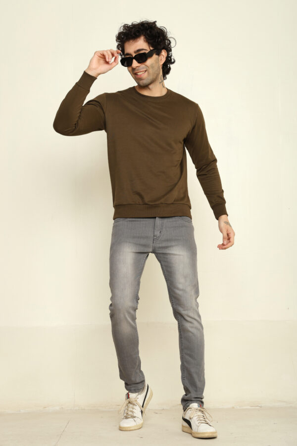 Absqura Solid Sweatshirt Olive Green